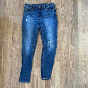 White House Black Market Blue Ankle Cropped Jeans